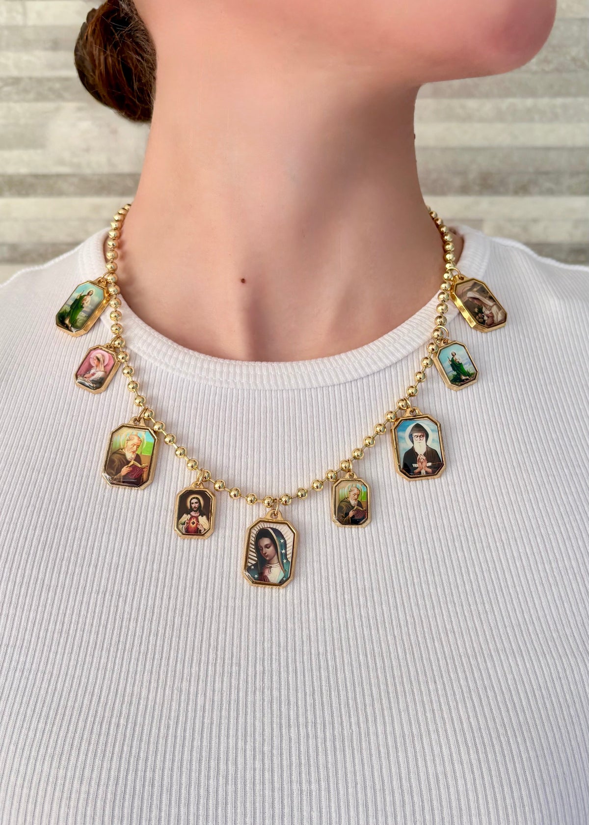INFYNIA | Collar Virgen Glpe y Santos