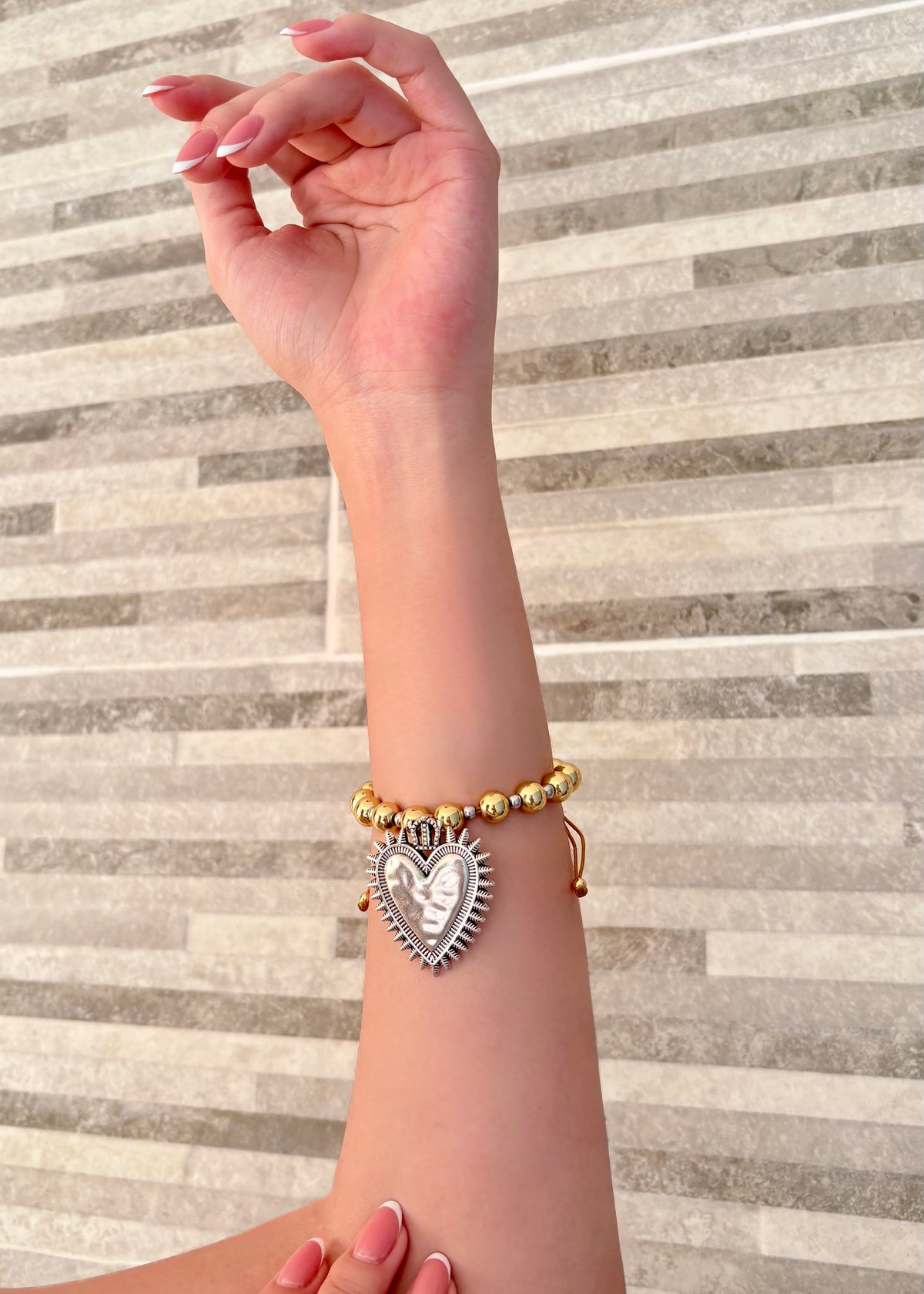 INFYNIA | Pulsera Sagrado Corazón Plata
