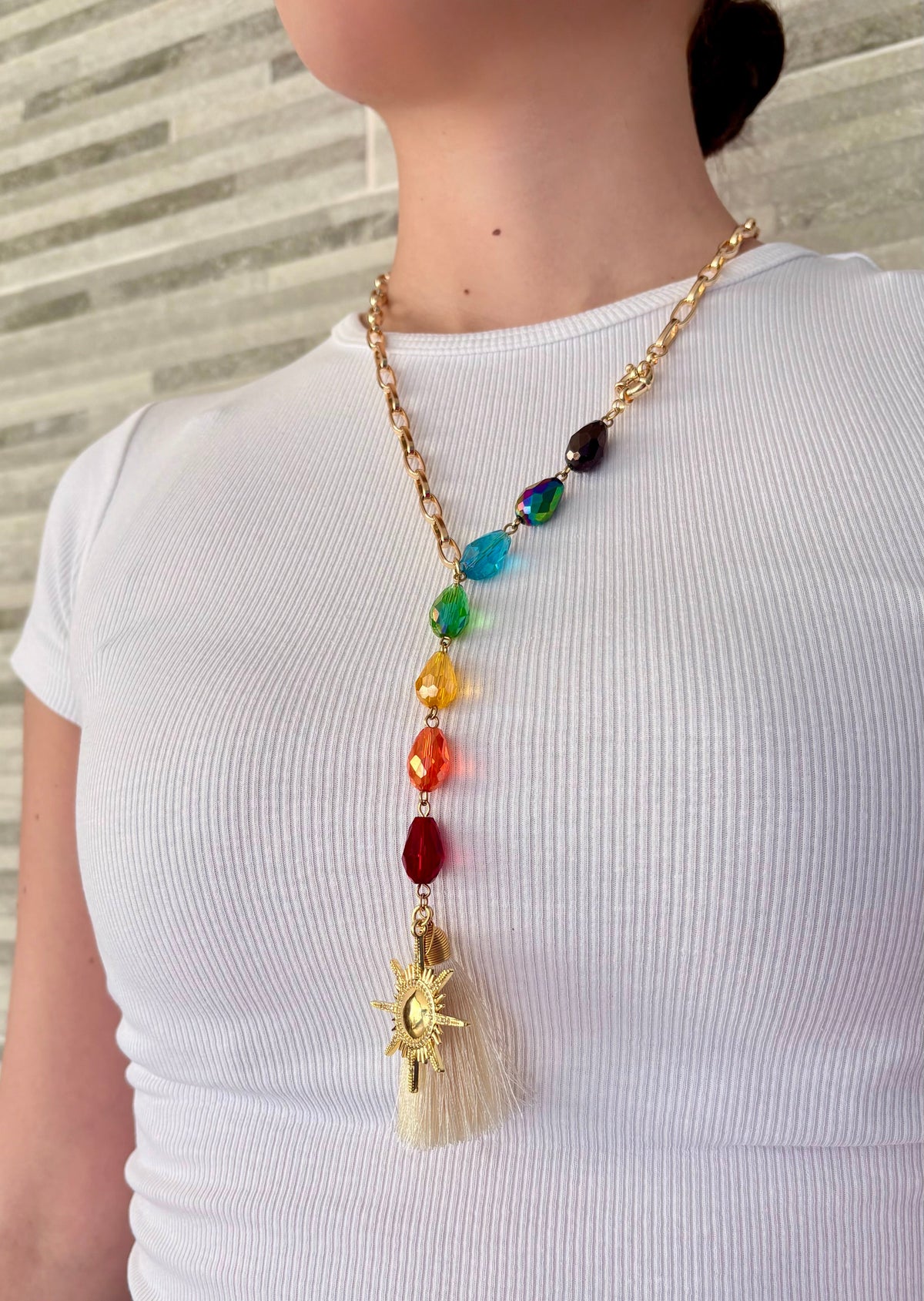 INFYNIA | Collar Chakras + mota + sol