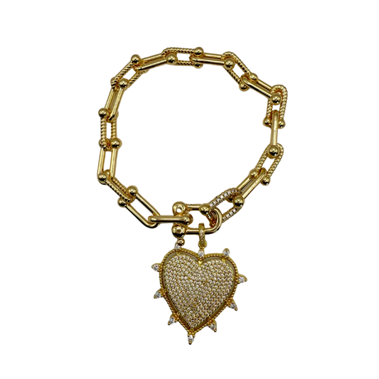Pulsera Doarada Corazón