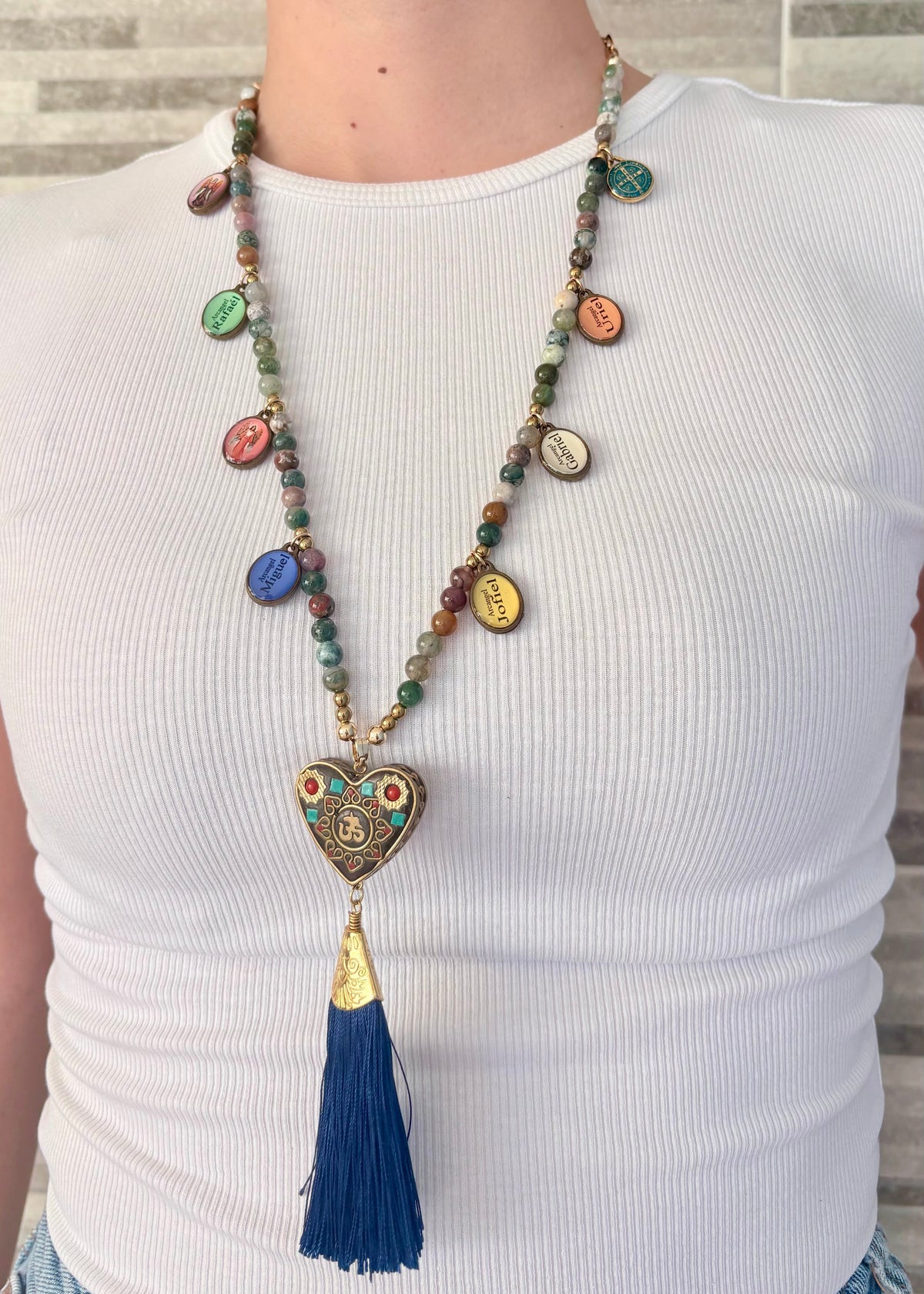 INFYNIA | Collar símbolo mantra OM + arcangeles.