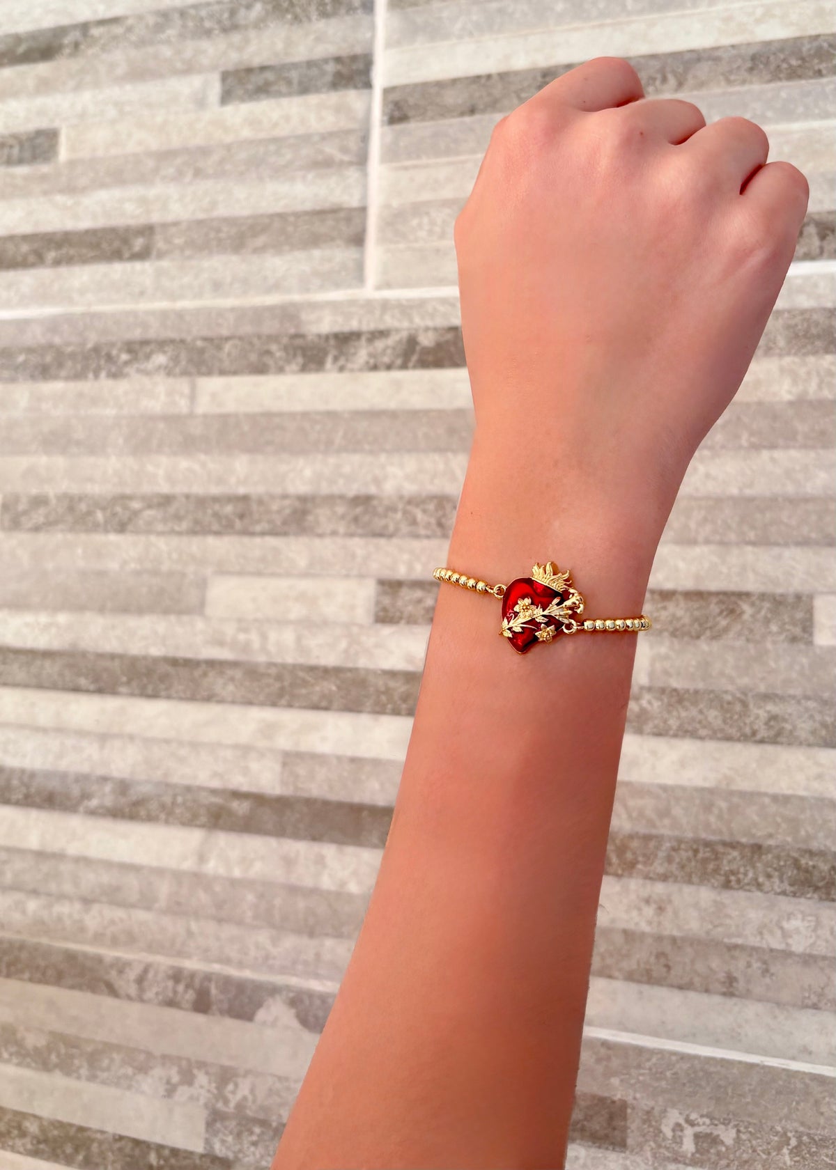 INFYNIA | Pulsera Sagrado Corazón Rojo