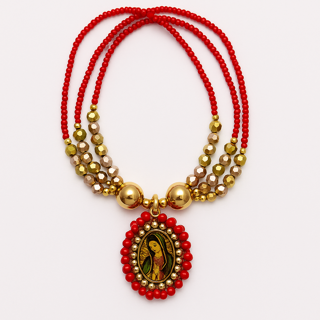 PULSERA VIRGEN DE GUADALUPE TIPO ESCAPULARIO.