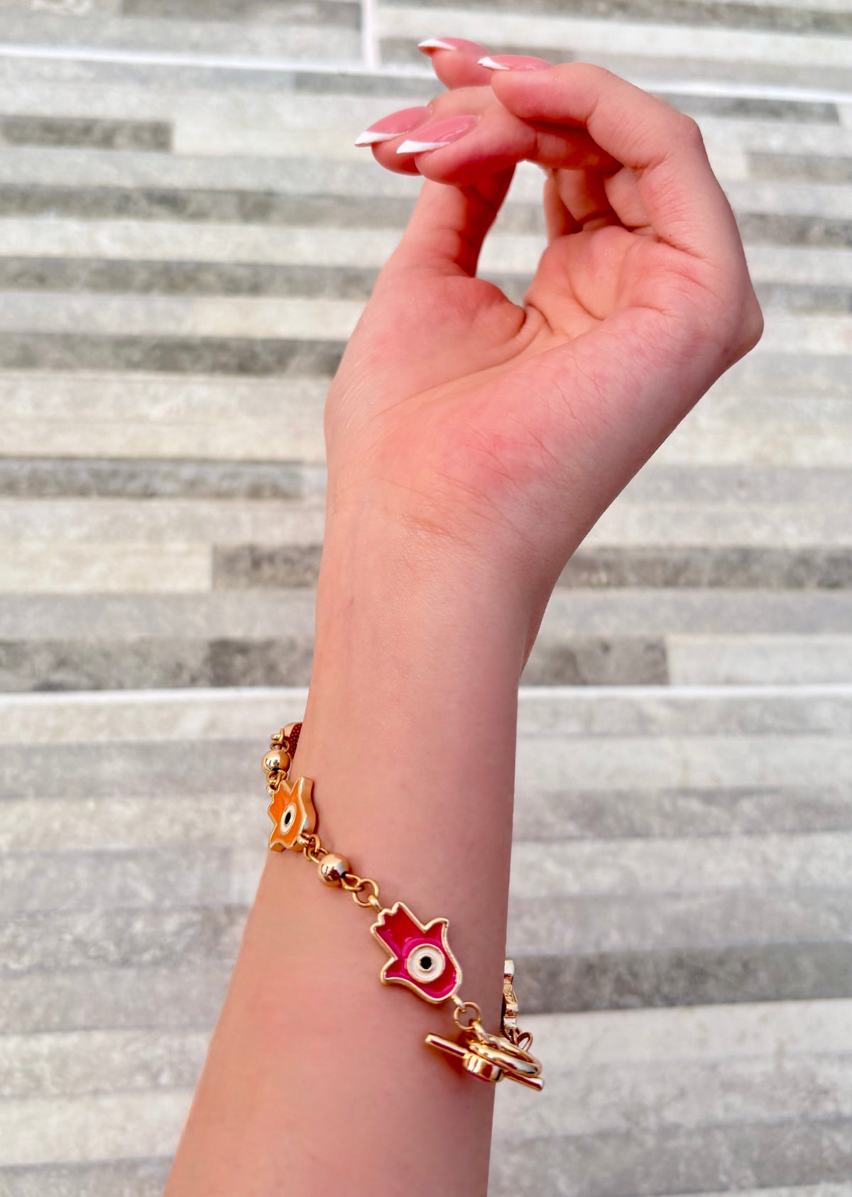 INFYNIA | Pulsera Mano de Fátima Ojo Turco