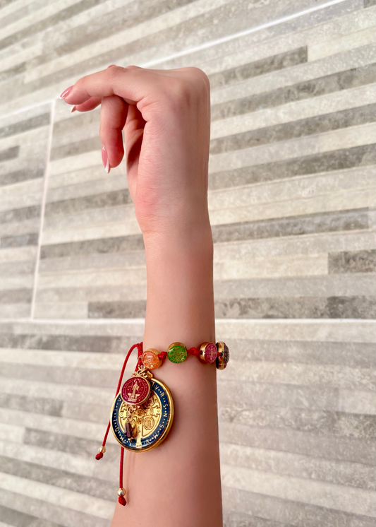 INFYNIA | Pulsera San Benito Medalla Grande