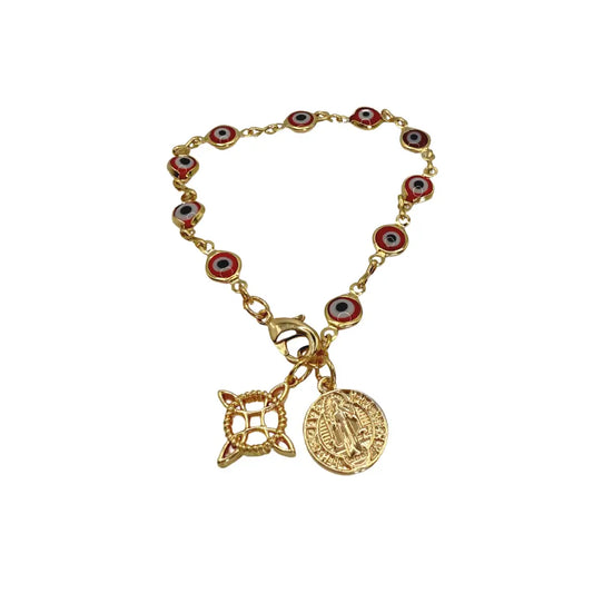 Pulsera ojo turco Nudo de bruja